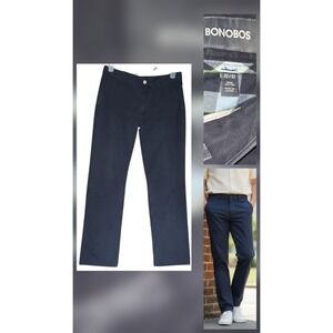 Bonobos Stretch Washed Chinos Men's 32x31 Straight Leg Navy Blue 11598